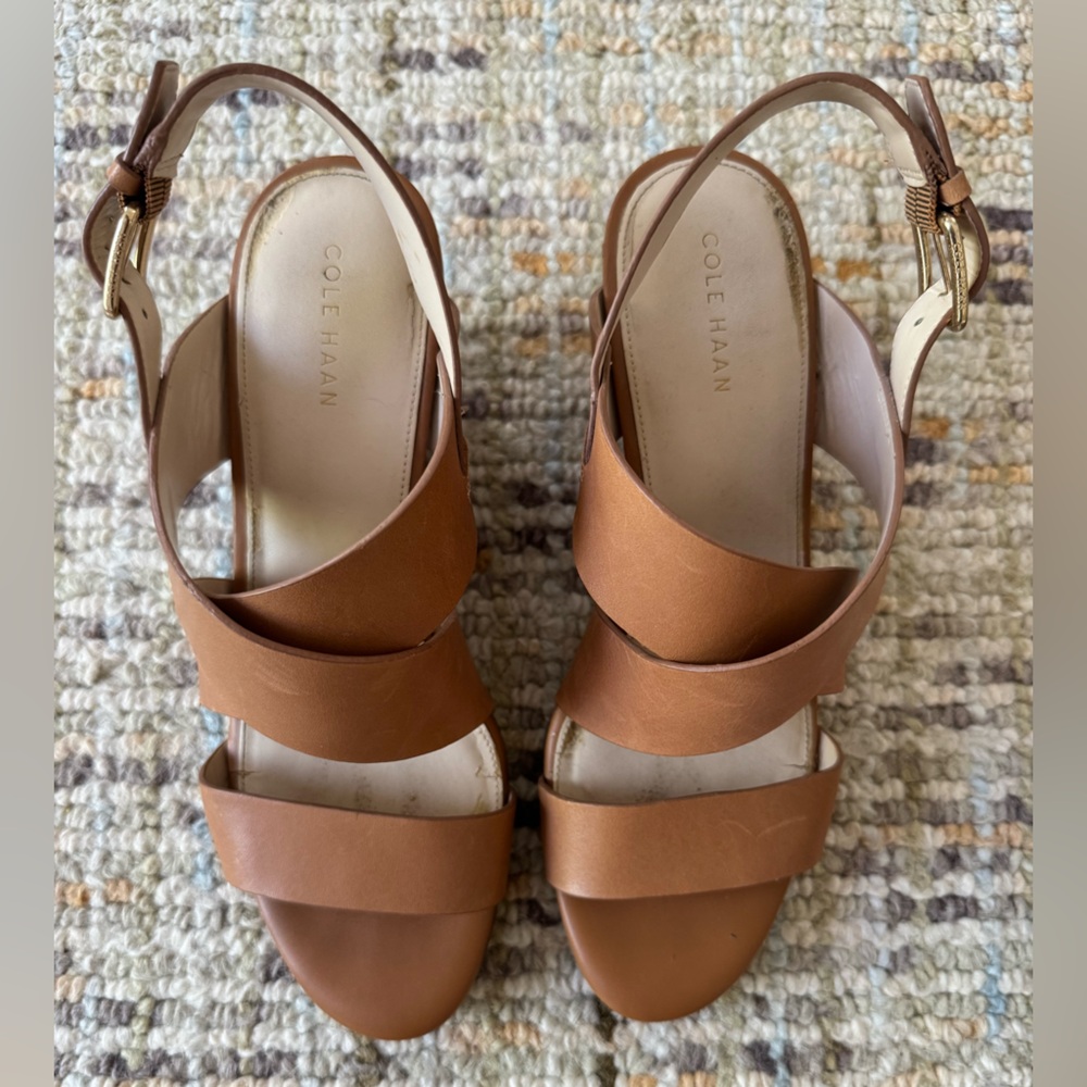 Cole Haan Tan Leather Wedge - Picture 4 of 4